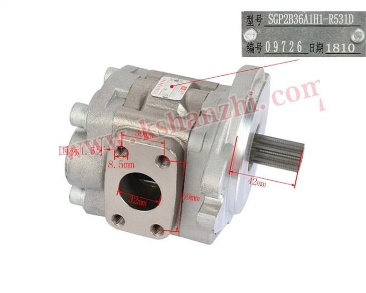 Forklift Parts SGP2B36A1H1-R531D Hydraulic Gear Pump